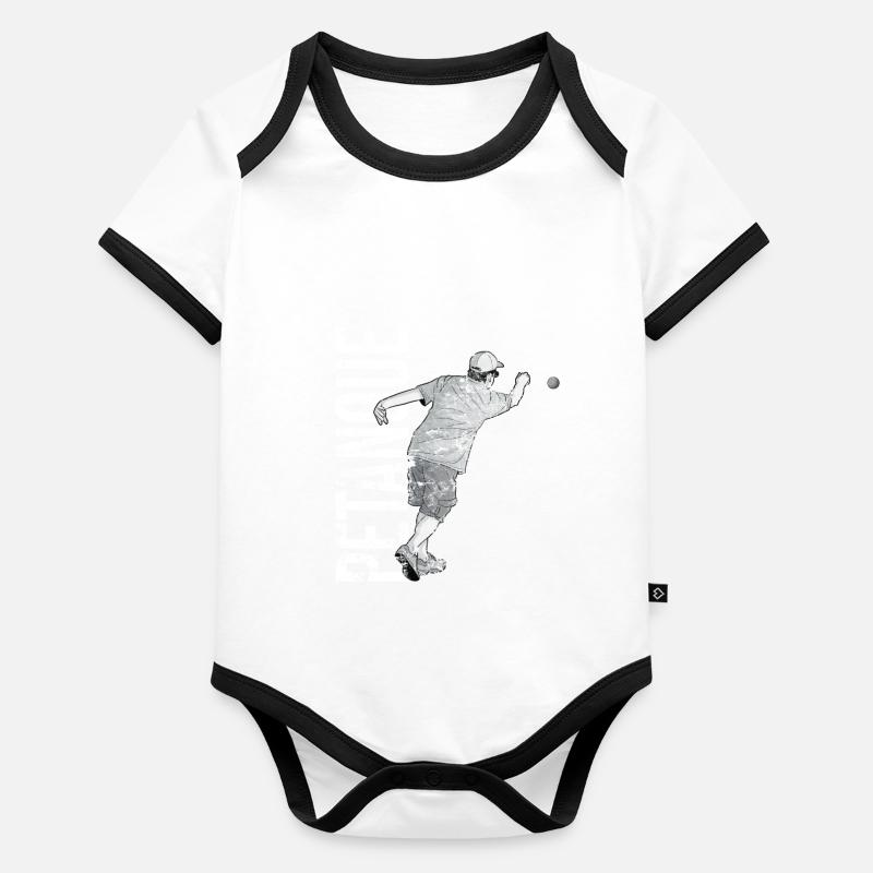 Jeu de pétanque Boule Set Boccia Body Bébé bio contrasté manches courtes