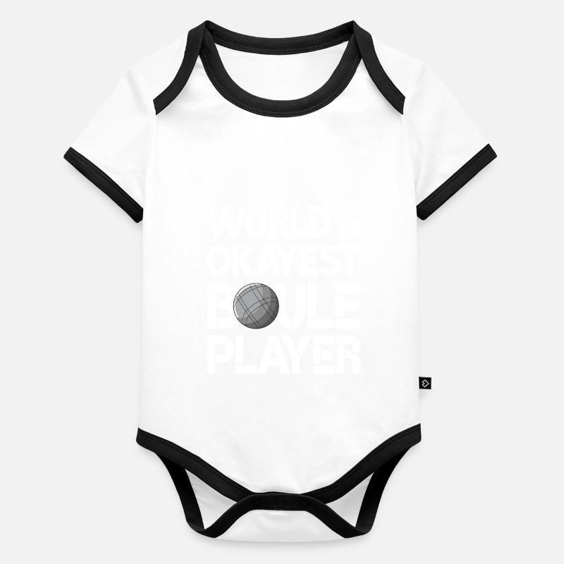 Jeu de pétanque Boule Set Boccia Body Bébé bio contrasté manches courtes