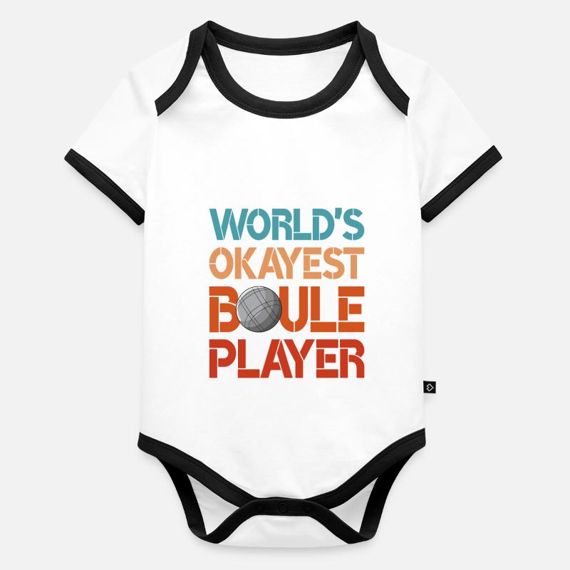 Petanque Boule Game Set Boccia Organic Baby Contrasting Bodysuit