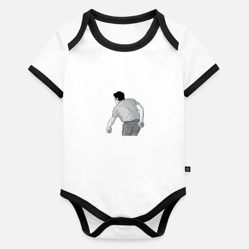 Jeu de pétanque Boule Set Boccia Body Bébé bio contrasté manches courtes