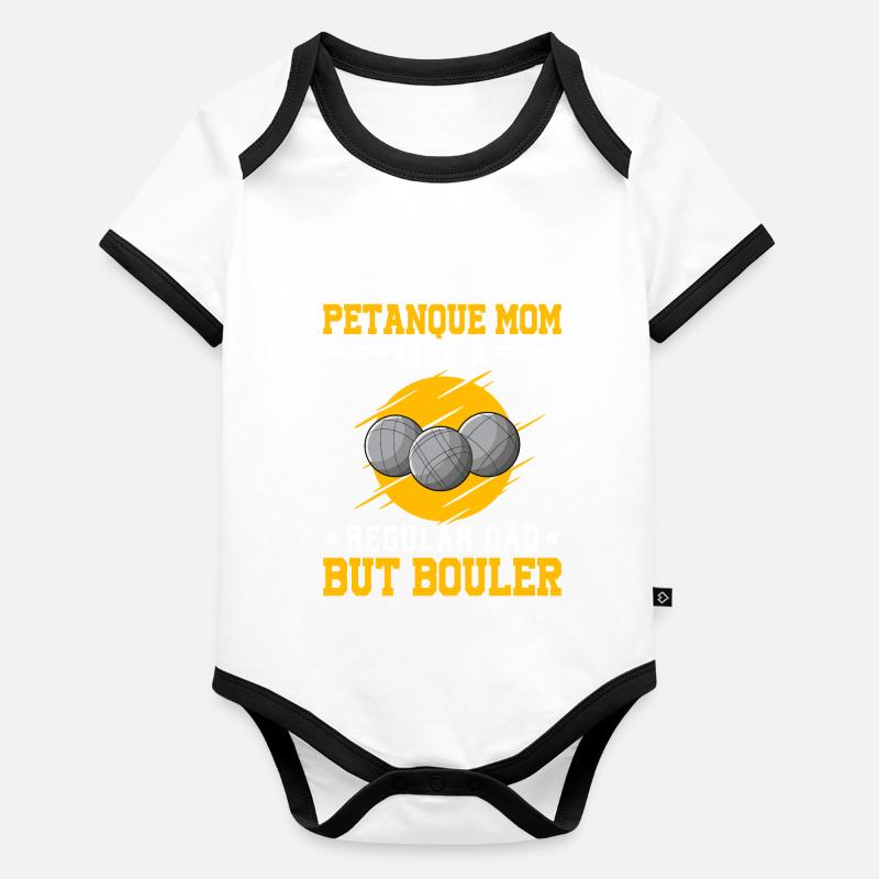 Jeu de pétanque Boule Set Boccia Body Bébé bio contrasté manches courtes