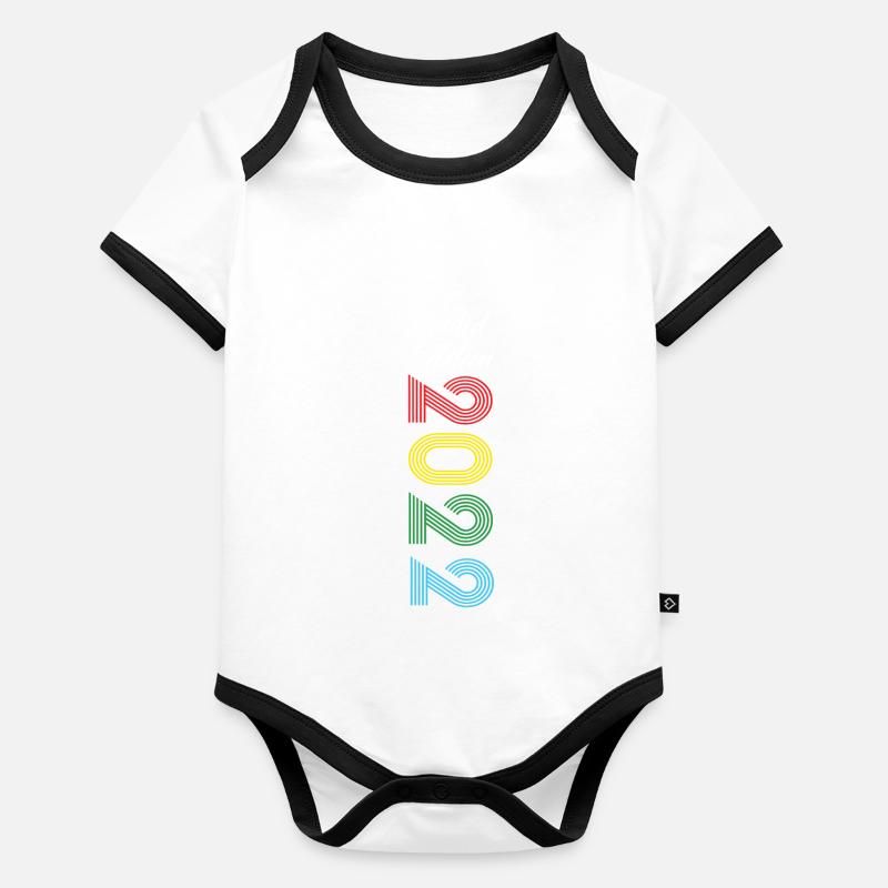 Édition limitée 2022 Body Bébé bio contrasté manches courtes
