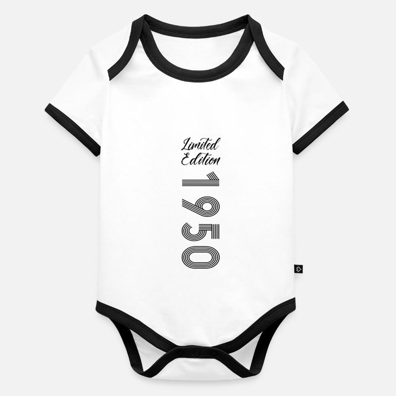 Édition limitée 1950 Body Bébé bio contrasté manches courtes