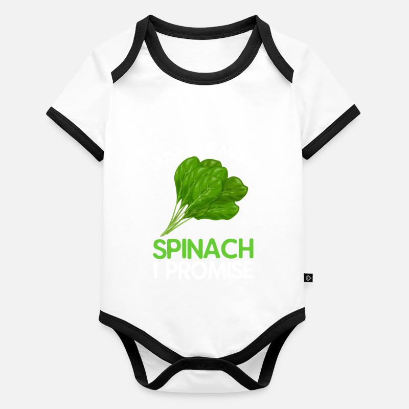 Spinat Baby Bio-Kurzarm-Kontrastbody