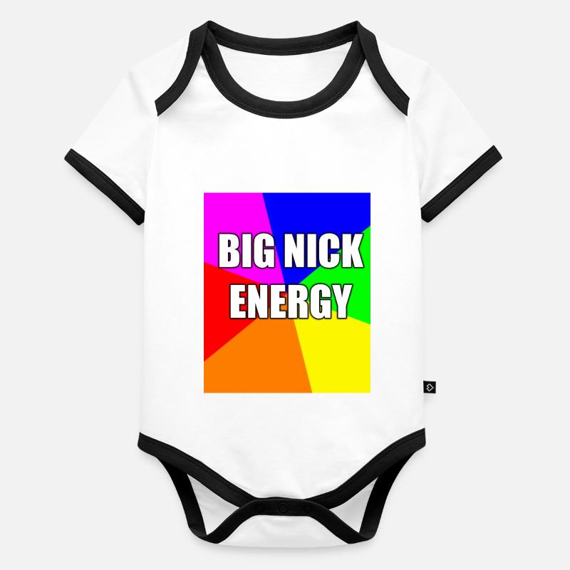 Big nick energy 7 Body Bébé bio contrasté manches courtes