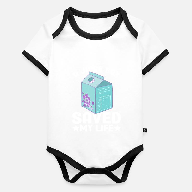 A Juice Box Saved My Life 9 Baby Bio-Kurzarm-Kontrastbody