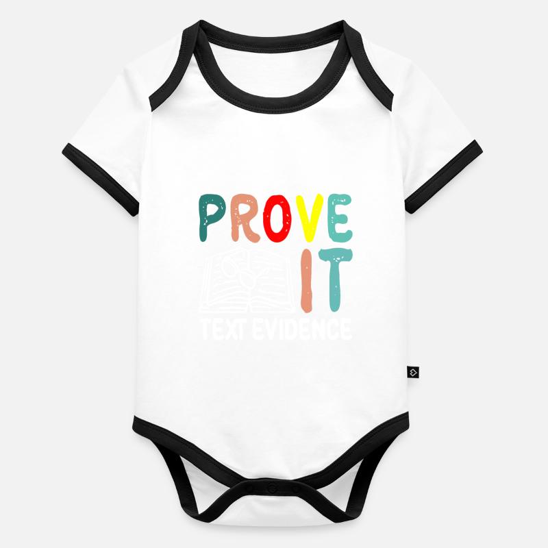Prouvez-le, preuve textuelle 35 Body Bébé bio contrasté manches courtes