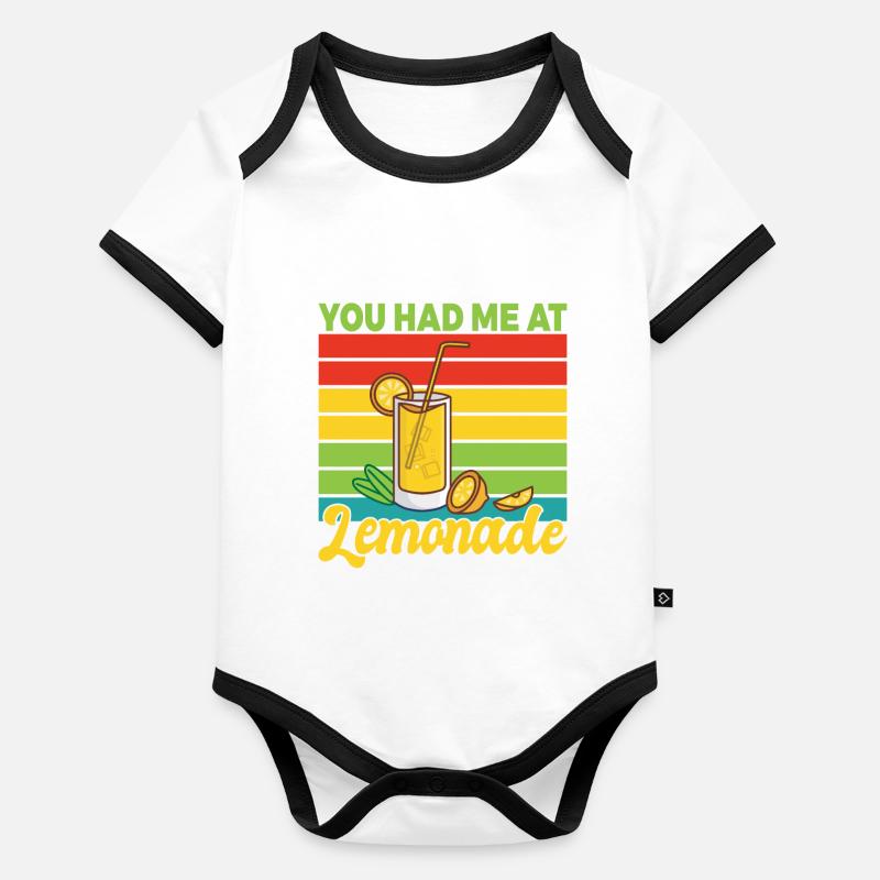Idées cadeaux de limonade Body Bébé bio contrasté manches courtes