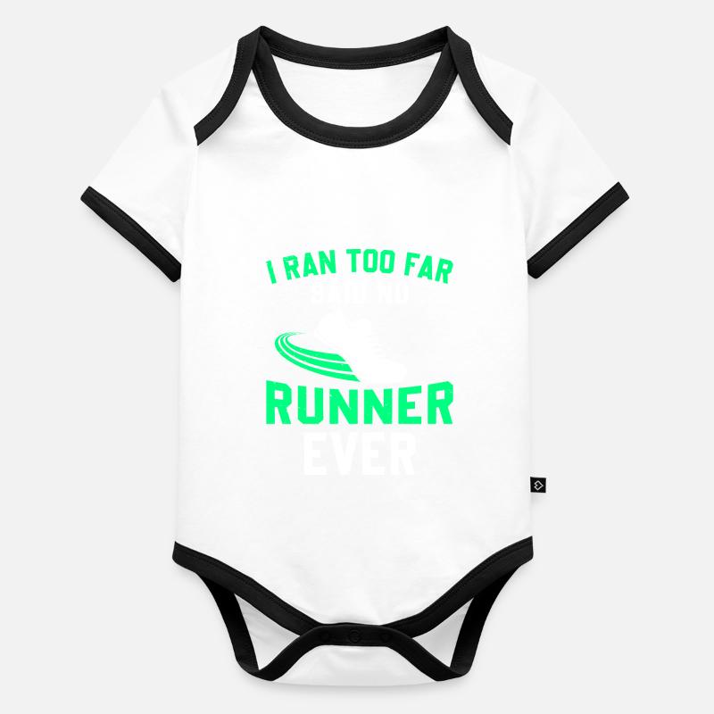 Jogging Saying for Running - Runners Organic Baby Contrasting Bodysuit