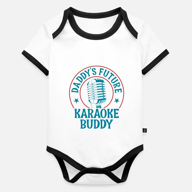 Karaoke Singer Daddy's Future Organic Baby Contrasting Bodysuit