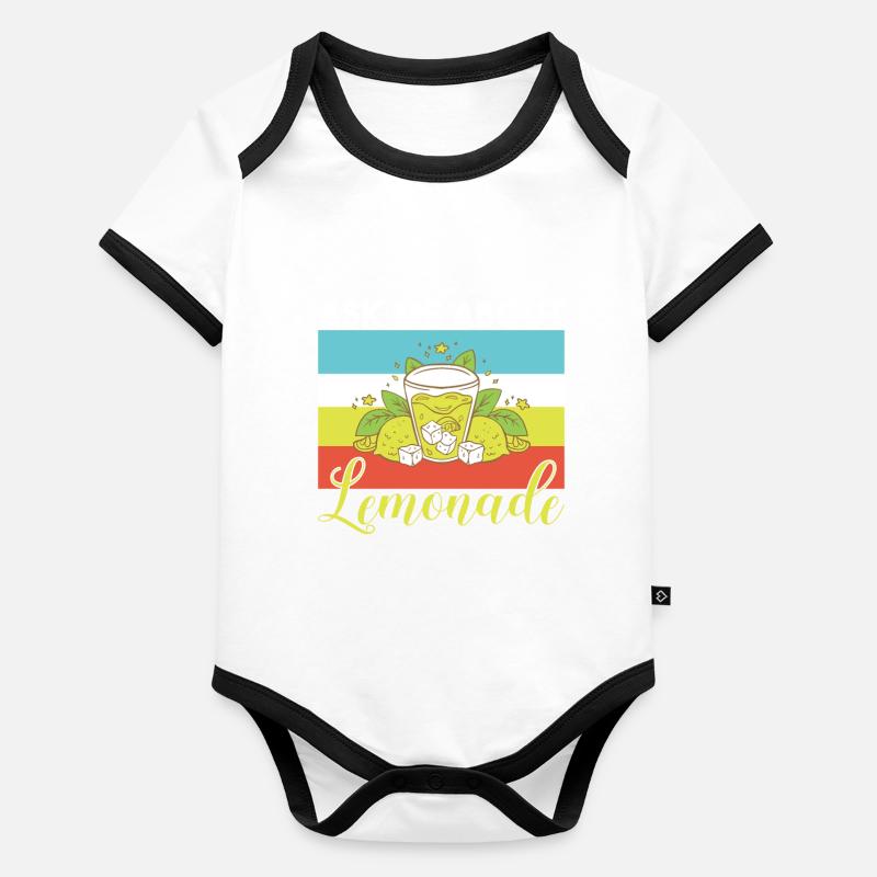 Idées cadeaux de limonade Body Bébé bio contrasté manches courtes