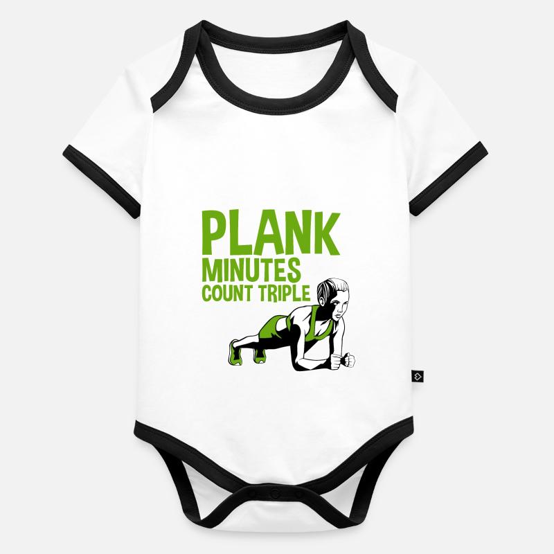 Les minutes de planche comptent Triple 2 Body Bébé bio contrasté manches courtes
