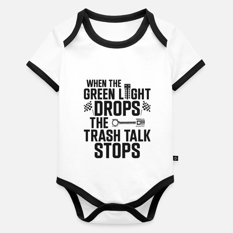 Drag Racing Race Car When The Organic Baby Contrasting Bodysuit