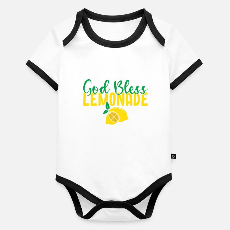 Idées cadeaux de limonade Body Bébé bio contrasté manches courtes