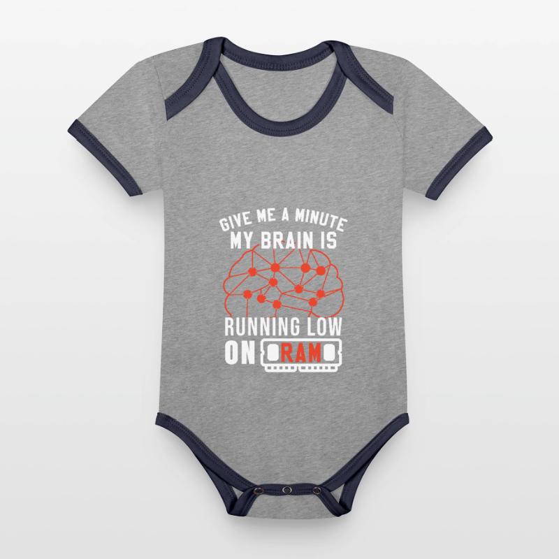Coding | Coder | Programming | Software Developer Organic Baby Contrasting Bodysuit