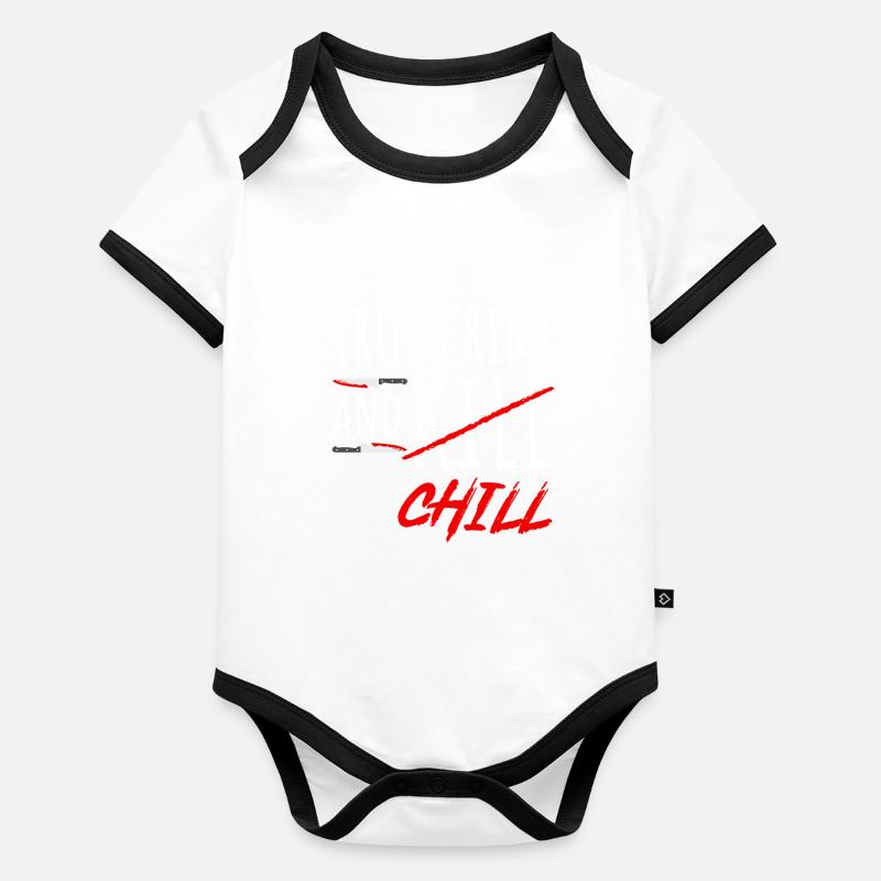 True Crime et Chill Kill Murderino Body Bébé bio contrasté manches courtes