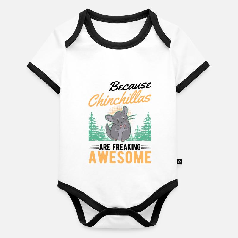 Because Chinchillas are freaking awesome Organic Baby Contrasting Bodysuit