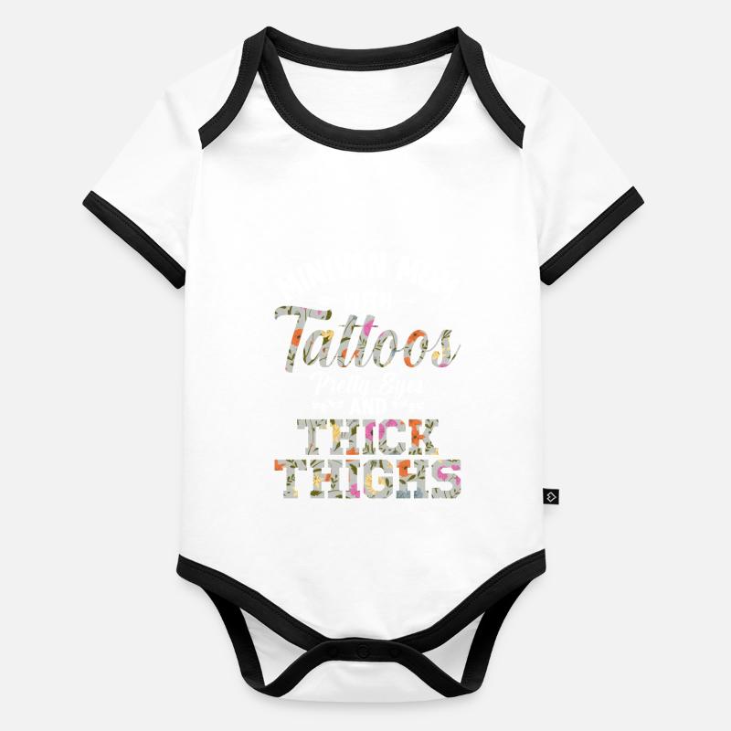 Super Mom Drives Minivan Lifestyle Minivan Moms Body Bébé bio contrasté manches courtes