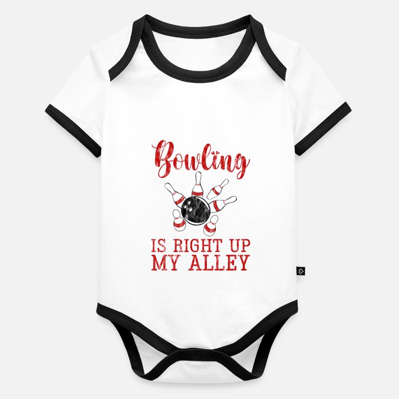 Bowling est juste dans mon allée 3 Body Bébé bio contrasté manches courtes