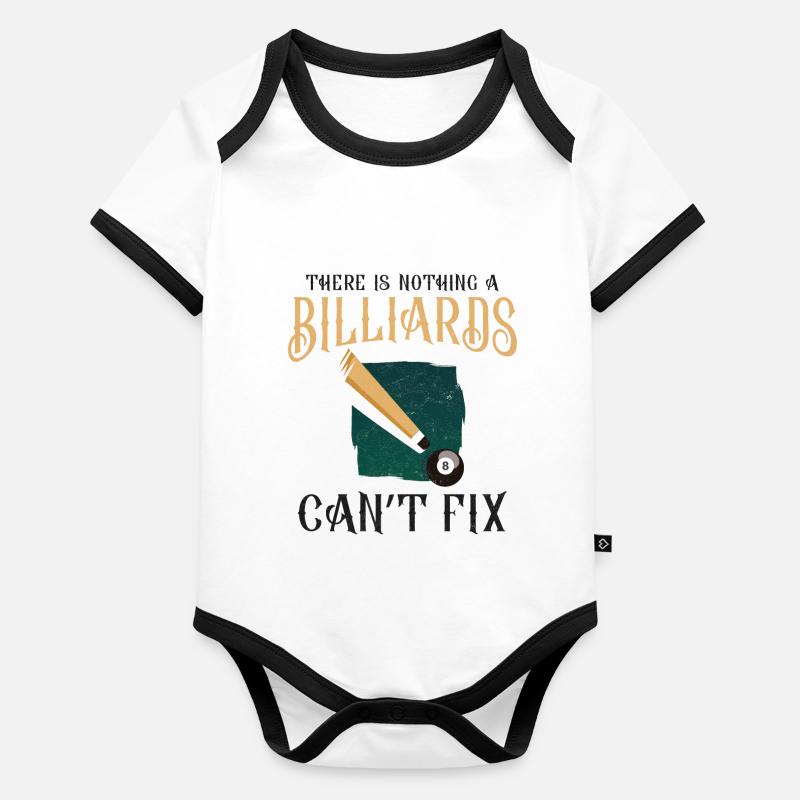 Billiards Pool Player Ball There Baby Bio-Kurzarm-Kontrastbody