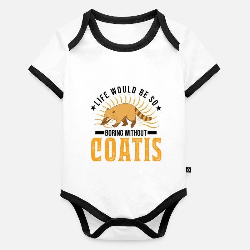 Nasenbär Geschenk Rüsselbär Coati Baby Bio-Kurzarm-Kontrastbody