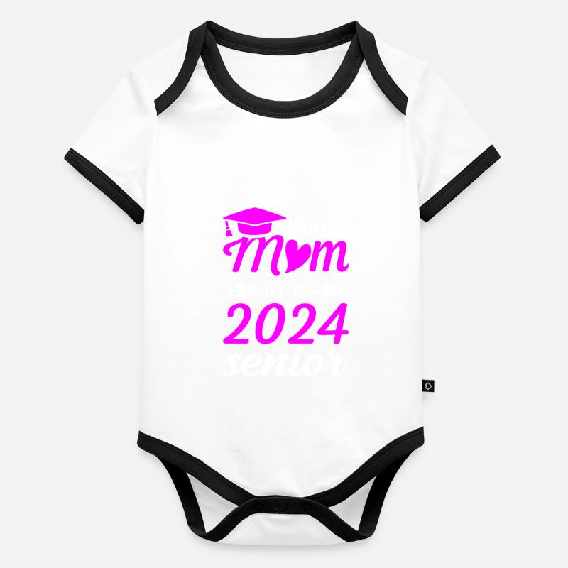 Lustige Stolze Mutter Eines Abschlussgeschenks Baby Bio-Kurzarm-Kontrastbody