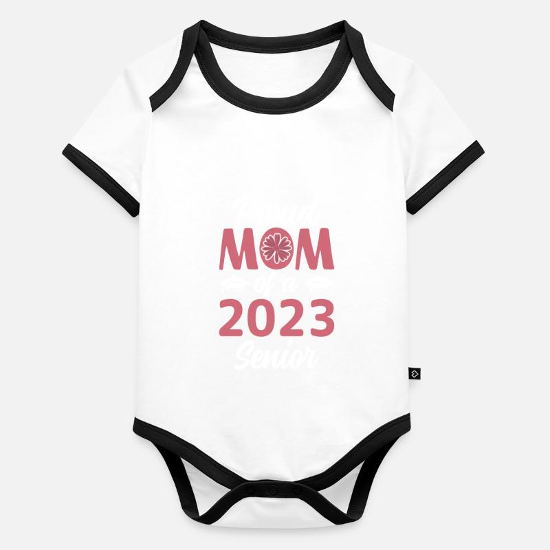 Lustige Stolze Mutter Eines Abschlussgeschenks Baby Bio-Kurzarm-Kontrastbody