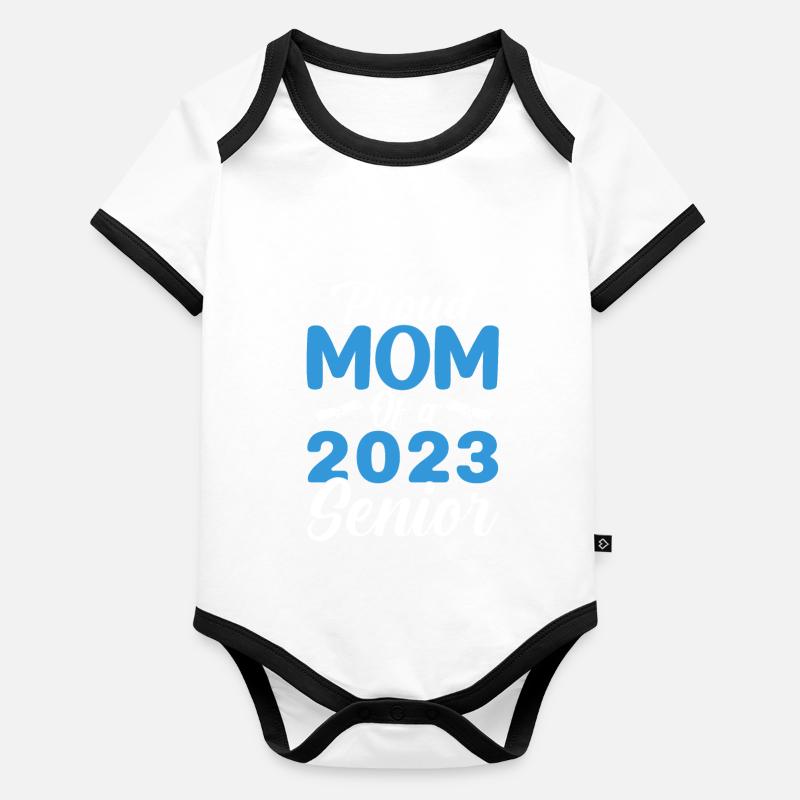 Lustige Stolze Mutter Eines Abschlussgeschenks Baby Bio-Kurzarm-Kontrastbody