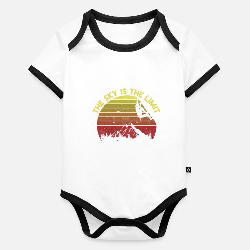 Der Himmel ist die Grenze Baby Bio-Kurzarm-Kontrastbody