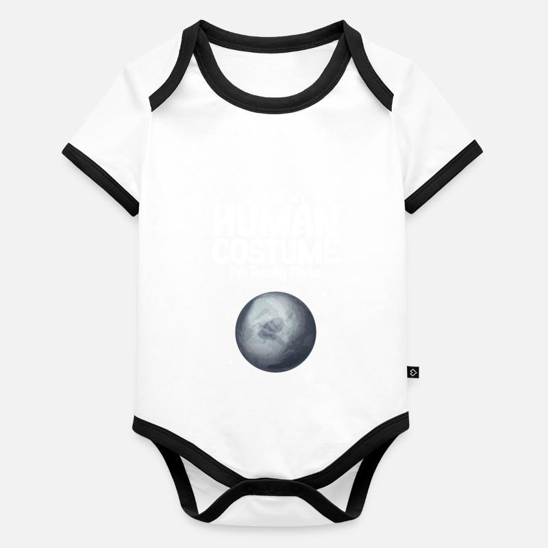 Pluton Body Bébé bio contrasté manches courtes