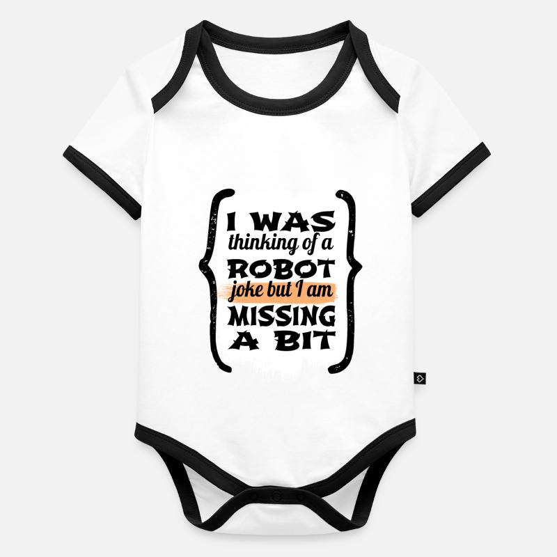 Anniversaire des robots d’automatisation des tâches Body Bébé bio contrasté manches courtes