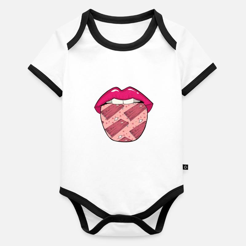 Cornhole trou borgne jeu Lips Body Bébé bio contrasté manches courtes
