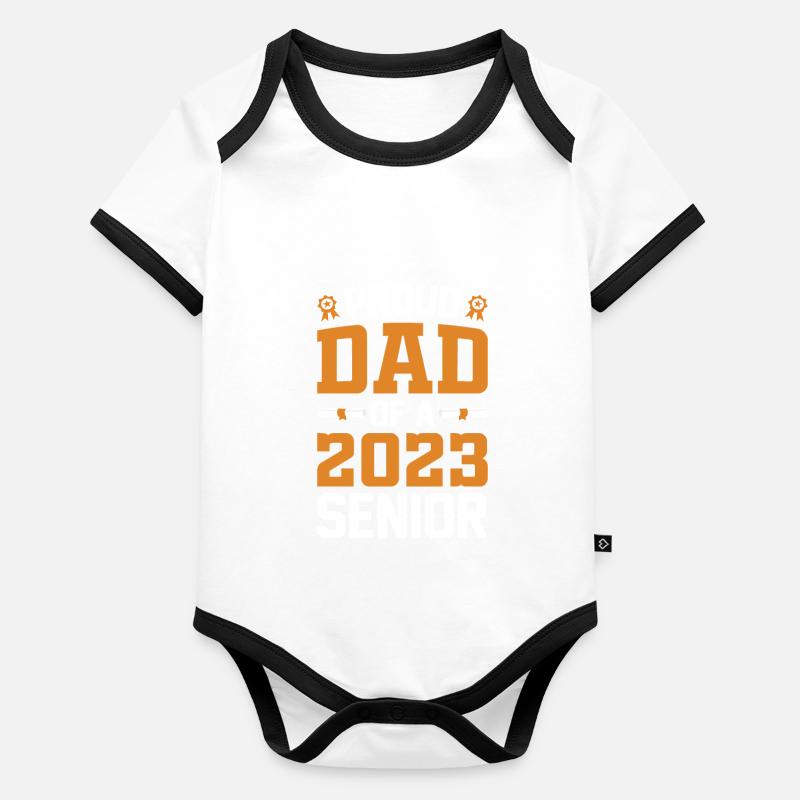 Lustige Stolzer Vater Eines Abschlussgeschenks Baby Bio-Kurzarm-Kontrastbody
