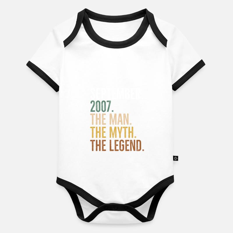 September 2007 Der Mann Der Mythos Die Legende Baby Bio-Kurzarm-Kontrastbody