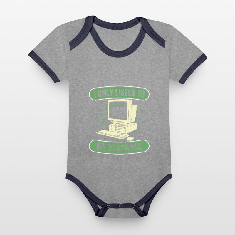 Entwickler Coder Programmierer Hardware Baby Bio-Kurzarm-Kontrastbody