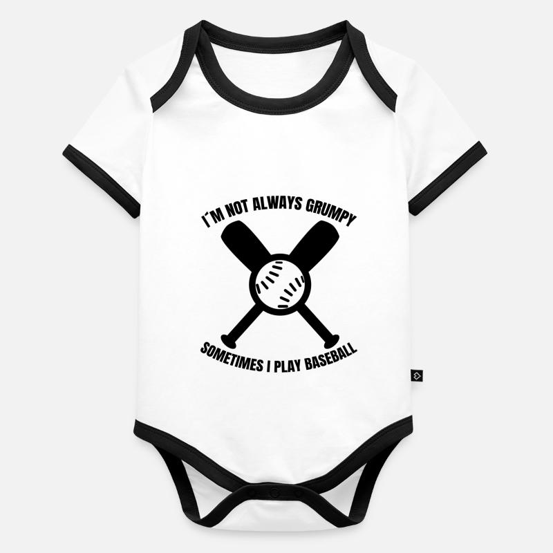 Baseball Gift Baseball Lovers Baseball Game Organic Baby Contrasting Bodysuit