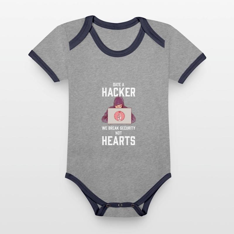 Hacker Programmer Developer Computer Science Organic Baby Contrasting Bodysuit