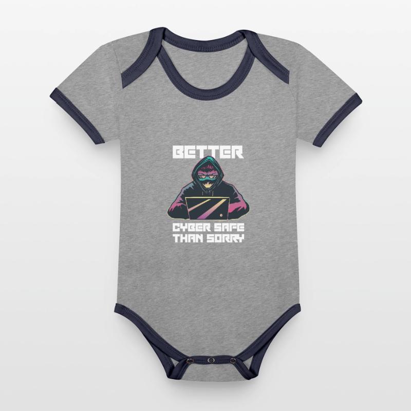 Hacker Programmer Developer Computer Science Organic Baby Contrasting Bodysuit