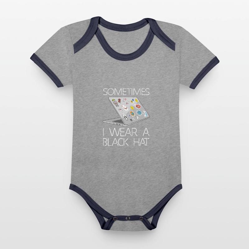 Hacker Programmer Developer Computer Science Organic Baby Contrasting Bodysuit