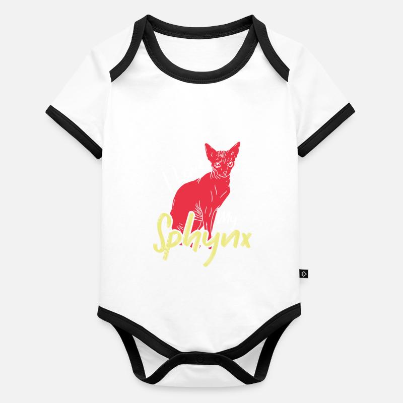 J’aime le propriétaire de mon chaton Sphynx Body Bébé bio contrasté manches courtes