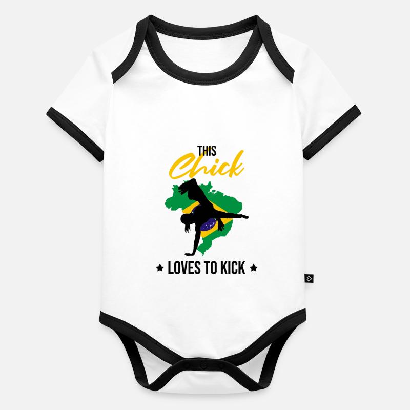 Instruments de capoeira pour la danse brésilienne Body Bébé bio contrasté manches courtes