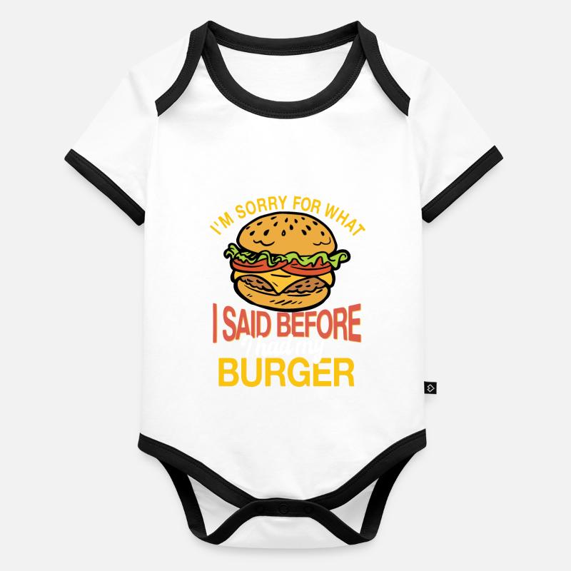 Burger Body Bébé bio contrasté manches courtes