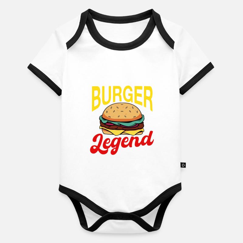 Burger Legend Organic Baby Contrasting Bodysuit