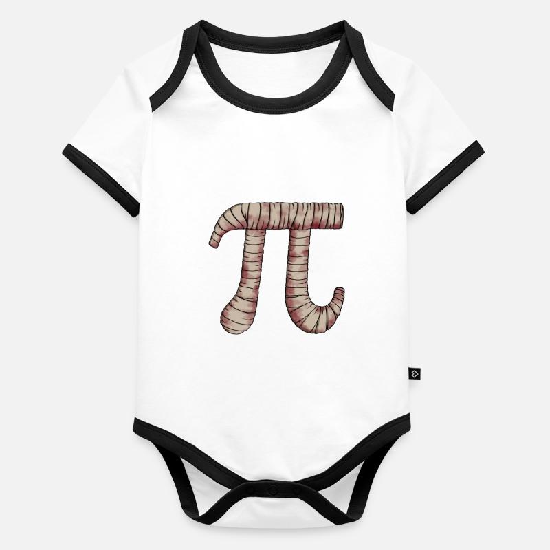 Pi Mummy - Pi Funny Math Halloween Body Bébé bio contrasté manches courtes