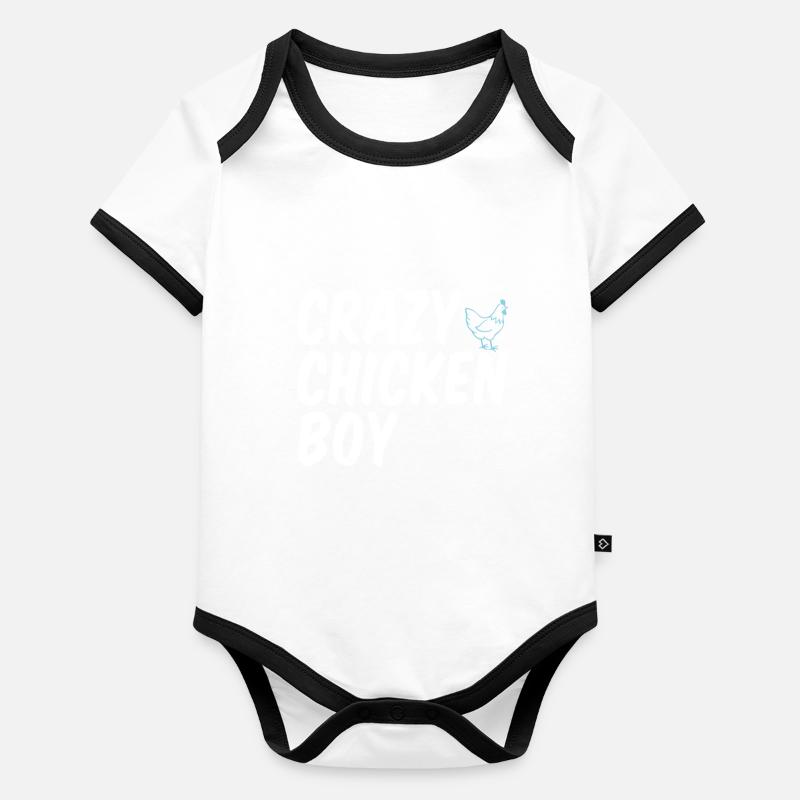 Cadeaux de poulet Propriétaire de poulet Body Bébé bio contrasté manches courtes