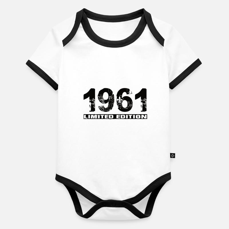 Édition limitée 1961 Body Bébé bio contrasté manches courtes