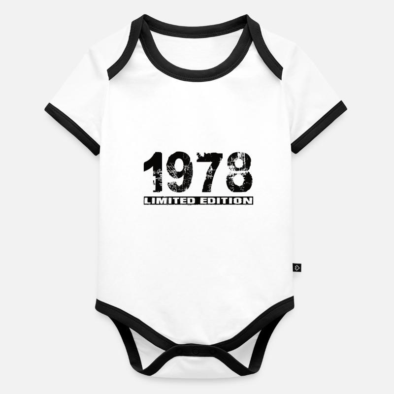 Édition limitée 1978 Body Bébé bio contrasté manches courtes
