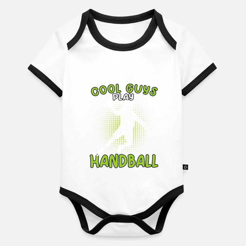 would rather play handball Handball player Organic Baby Contrasting Bodysuit