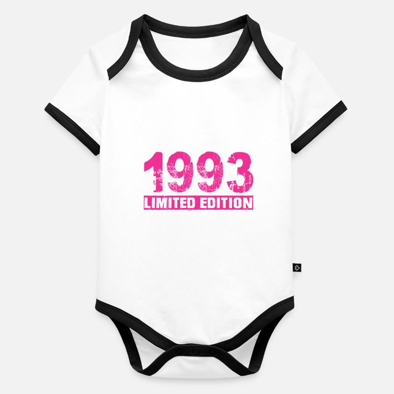 Édition limitée 1993 Body Bébé bio contrasté manches courtes