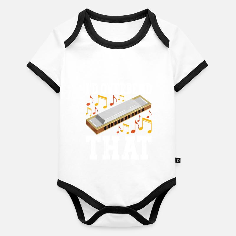 Harmonika Mundharmonika Baby Bio-Kurzarm-Kontrastbody